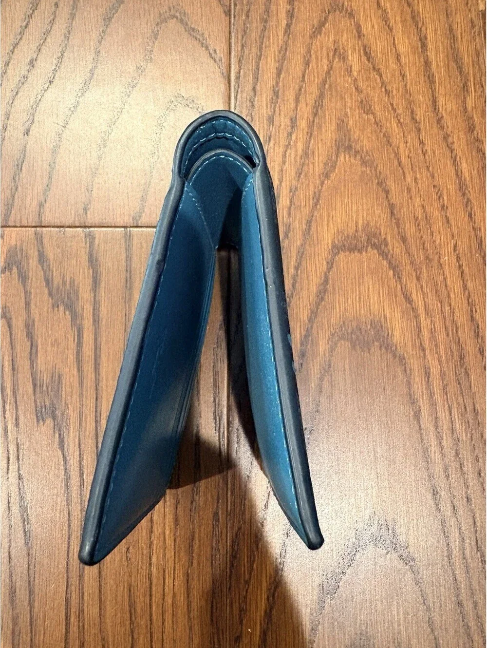 Coach x Guang Yu Collab Black Blue Signature Rexy Bifold Wallet Unisex